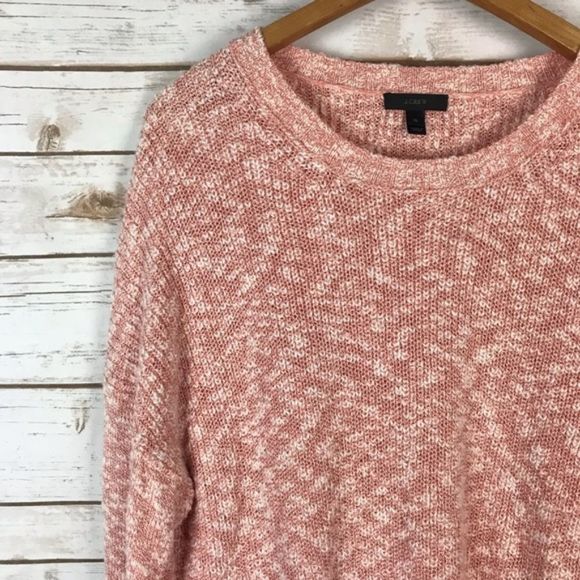 J. Crew Coral Marled Crewneck Sweater - Picture 4 of 8